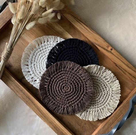 Macrame Photography Ideas, Macrame Product Photography, Macrame Photography, Macrame Product, Macrame School, Macrame Coasters, Indian Room Decor, Macrame Table Runner, Macrame Boho