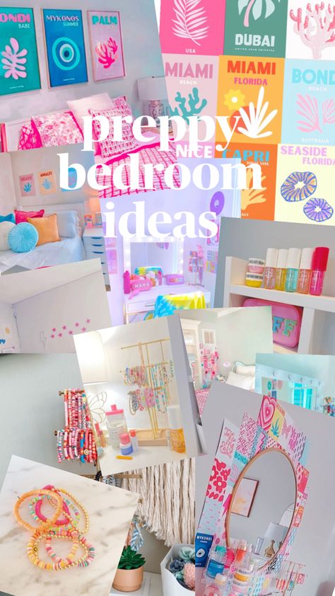 Teen Girl Bedrooms Preppy, Preppy Rooms For Teens, Pink And Blue Preppy Room, Preppy Room With Teal Walls, Preppy Room Decor Loft Bed, Preppy Girl Room, Preppy Teen Bedroom, Preppy Room Ideas Bedrooms, Preppy Lights Dormify