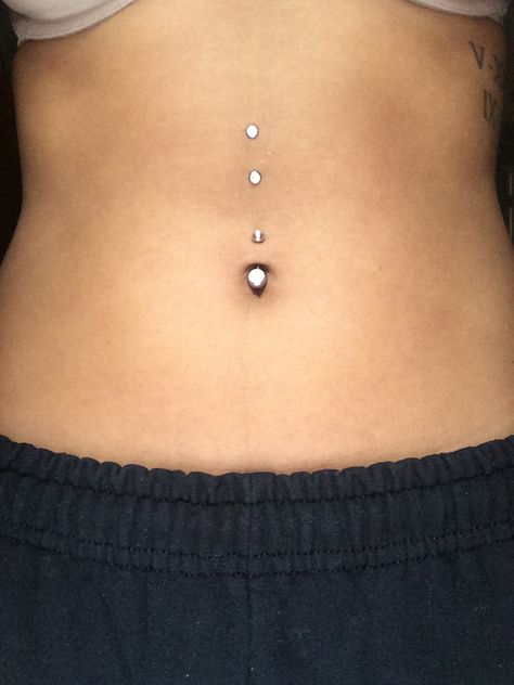 Finally got my dermals! Surface Bar Piercing Chest, Surface Belly Piercing, Dermal Ideas, Hip Dermal Piercing, Microdermal Piercing, Piercings Ideas, Surface Piercing, Dermal Anchor, Dermal Piercing