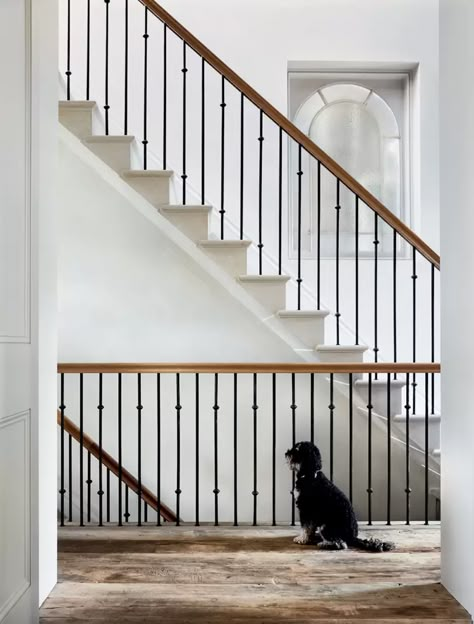 Paul and Caroline Weiland's London house | House & Garden Notting Hill House, Serge Mouille Floor Lamp, Bert And May Tiles, Warm Minimalism, Crittal Windows, Rose Uniacke, Outdoor Bathtub, Kali Ma, Iron Staircase