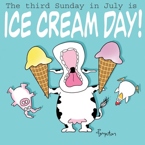 National Icecream Day, National Ice Cream Day, National Day Calendar, Wacky Holidays, Sandra Boynton, Ice Cream Day, Celebration Day, National Days, Public Service Announcement