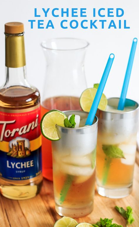 Lychee Syrup Recipe, Lychee Syrup Cocktails, Lychee Iced Tea, Lychee Recipes, Lychee Syrup, Lychee Cocktail, Coffee Breakfast Smoothie, Lychee Tea, Cold Brew Iced Tea