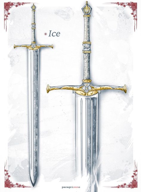 Ice Concept Art, Valyrian Steel, Eddard Stark, Game Of Thrones Artwork, Gra O Tron, Swords Medieval, House Stark, Game Of Thrones Art, Cool Swords