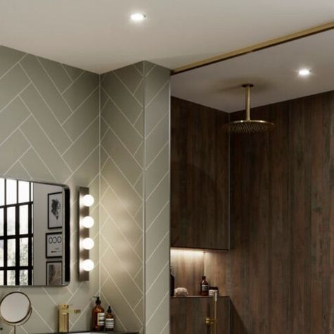 The Panel Company on Instagram: "This light green panel has subtle yellow undertones, which makes it a beautiful warm-toned shade. The Sage Green Herringbone Tile Effect Shower Panel works well as wall panelling at half height.   #herringbone #herringbonetile #herringbonetiles #herringbonewall" Green Herringbone Tile, Herringbone Wall, Wooden Panelling, Shower Panel, Wall Panelling, Herringbone Tile, Home Reno, Shower Panels, Wall Paneling