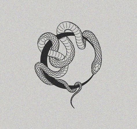 Ouroboros Tattoo, Grunge Tattoo, Circle Tattoo, Snake Tattoo Design, Medusa Tattoo, Tattoo Portfolio, Line Art Tattoos, Snake Tattoo, Black Ink Tattoos