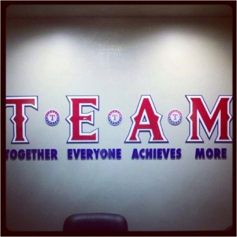 Texas Rangers <3 Baseball Classroom, Sports Bulletin Boards, Together Everyone Achieves More, Sports Classroom, Softball Ideas, Sports Theme Classroom, Staar Test, Team Theme, Work Decor