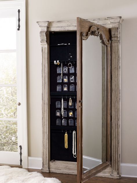 Dold Dörr, Jewellery Armoire, White Jewelry Armoire, Secret Passage, Mirror Storage, Jewelry Armoires, Armoire Storage, Hidden Rooms, Hidden Door