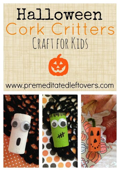 DIY Halloween Cork Critters- Do you have a handful of wine corks around the house? These cute little cork creatures make the perfect frugal Halloween craft. Wine Corker, Wine Cork Diy Crafts, Wine Cork Projects, Cork Crafts Diy, Wine Cork Ornaments, Wine Cork Diy, Wine Cork Art, Cork Ornaments, Cork Projects