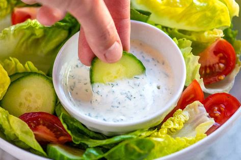 Homemade Ranch Dressing (Better Than Store-Bought) Cheesecake Factory Ranch, Tomato Bruschetta Recipe, Homemade Bruschetta, Ranch Dressing Recipe Homemade, Ranch Sauce, Buttermilk Ranch Dressing, Homemade Ketchup, The Cheesecake Factory, Ranch Dressing Recipe