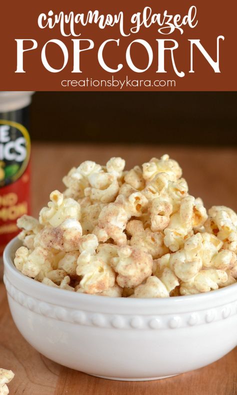 Glazed Popcorn Recipe, Cinnamon Popcorn, Sweets Ideas, Sweet Popcorn, After School Snack, Party Sweets, School Snack, Popcorn Recipes, Easy Cinnamon