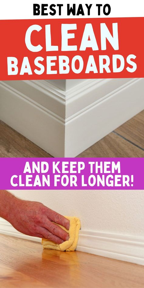 Clean Floor Boards Tips, Cleaning Trim And Baseboards, How To Wash Baseboards, Dusting Baseboards Cleaning Tips, Repainting Baseboards And Trim, Floor Board Cleaning Hacks, How To Clean White Baseboards, Easy Baseboard Cleaning, How To Clean Baseboards Without Bending