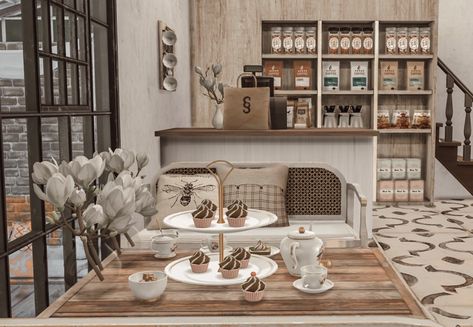 Ts4 Cafe Cc, Sims 4 Cafe Interior, Sims 4 Cafe Cc, Sims Cafe, Sims 4 Cafe, Sims Lots, Coffee Shop Furniture, Sim4 Cc, Mod House