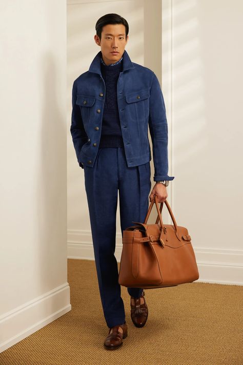 Ralph Lauren Winter Outfits Men, New England Mens Style, Ralph Lauren 2024, Ralph Lauren Lookbook, Ralph Lauren Style Men, Ralph Lauren Men Outfits, Menswear 2024, Ralph Lauren Purple Label Men, Ralph Lauren Menswear