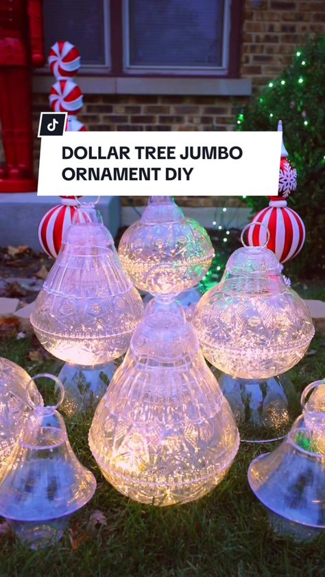 (2)Jumbo Ornaments using @Dollar Tree Punch Bowls! #dollartree #dollartre... | dollar tree christmas diy | TikTok Punch Bowl Decorating Ideas, Dollar Tree Bowls, Christmas Centrepiece, Idea Craft, Hairstylist Apron, Christmas Crafts Diy Projects, Christmas Turkey, Dollar Tree Christmas, Outdoor Diy Projects