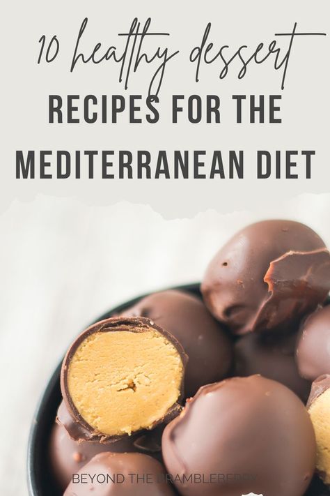 In this blog post, I’m sharing my favorite healthy desserts that are perfect if you are following the Mediterranean diet. - mediterranean diet for beginners | mediterranean diet meal plan | mediterranean diet recipes | weight loss recipes | clean eating recipes | healthy dessert recipes | gluten free recipes | dairy free recipes | meal prep recipes | low carb recipes Healthy And Delicious Desserts, Mediterranean Diet Sweet Recipes, Mediterranean Diet For Hormones, Mediterranean Diet Antiinflammatory, Mediterranean Diet Overnight Oat Recipes, Mediterranean Banana Recipes, Healthy Mediterranean Diet Desserts, Mediterranean Cookie Recipes, Mediterranean Diet Dessert Recipes Healthy