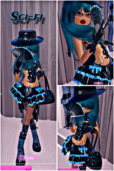 #Roblox #DressToImpress #DTI #CyberPunk #Fashion Dti Roblox Cyberpunk Theme, Si Fi Dti Outfit, Cyberpunk Outfit Dress To Impress, Sci Fi Dress To Impress, Cyberpunk Dress To Impress, Sci Fi Dress, Cyberpunk Dress, Sci Fi Outfit, Fem Outfits