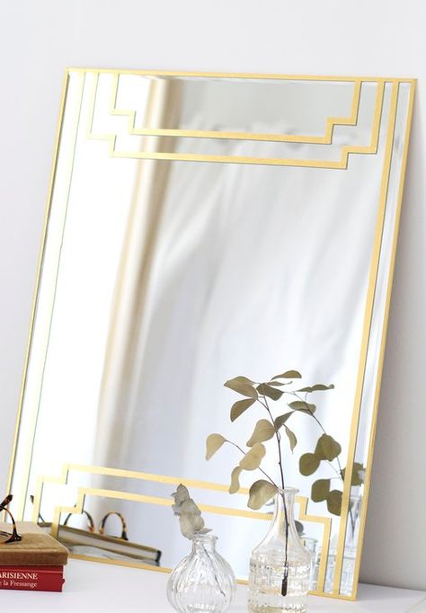 Art Deco DIY Projects Ideas and Inspiration | Hunker Art Deco Diy, Diy Art Deco, Art Deco Spiegel, Spiegel Diy, Driven By Decor, Mirror Decoration, Art Deco Interior Design, Art Deco Movement, Art Deco Mirror