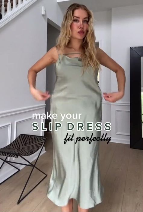 SILK slip dresses are all the rage at the moment – but in our experience, they tend to bag in all the wrong places. Well if you’re still intent on copying those super chic girls on Instagram, then this clever life hack will make the frock look like it’s been perfectly tailored to your body. […] Party Slip Dress, Winterize Slip Dress, Brown Slip Dress Outfit Casual, How To Make Satin Dress Fit, Slip Dress In Fall, Slip Dress Waist Hack, Slip Dress Jewelry, How To Make A Slip Dress Tighter, What To Wear Over Silk Slip Dress