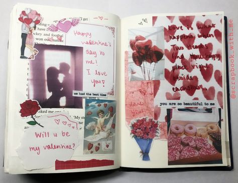 First Valentines Day Scrapbook Page, Scrapbook For Valentines Day, Valentines Day Scrapbook For Him, February Scrapbook Page, Valentines Scrapbook Page, Scrapbook Ideas Valentines Day, Scrapbook Valentines Day, Valentine’s Day Scrapbook Ideas, Scrapbook Love Ideas