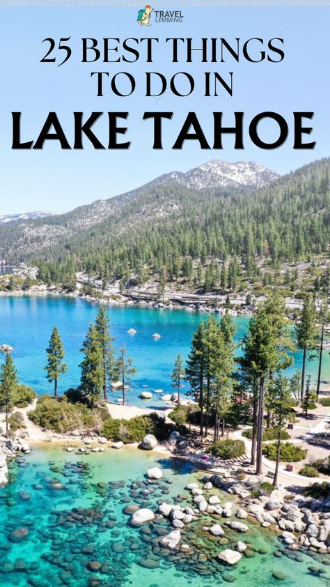 A California local shares the 25 best things to do in Lake Tahoe. All the popular activities & attractions + underrated local gems like… Lake Tahoe Activities, What To Do In Lake Tahoe, Things To Do In South Lake Tahoe, Things To Do In Lake Tahoe, Lake Tahoe November, South Lake Tahoe Fall, Lake Tahoe Fall, Heavenly Ski Resort, Lake Tahoe Summer