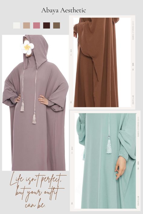 Hoodie Abaya, Abaya Aesthetic, Dress Islamic, One Piece Hoodie, Abaya Fashion Dubai, Prayer Dress, Dress Abaya, Muslim Prayer, Islamic Dress