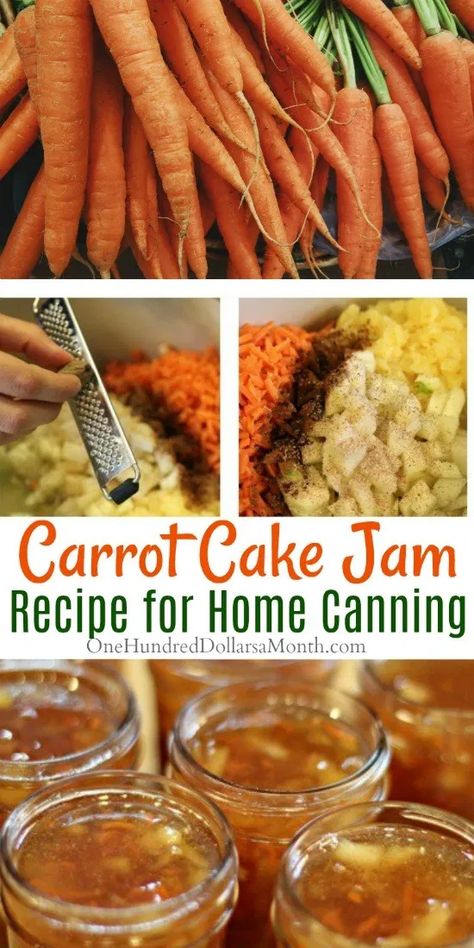 Carrot Marmalade Recipe, Maple Jelly, Carrots Canning, Carrot Cake Jam, Canning 101, Jam Recipes Homemade, Canning Jam, Jam And Jelly, Jam Recipe