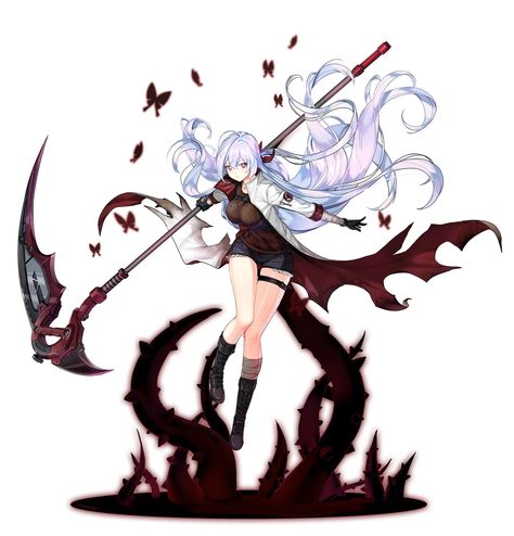 Cool Scythe Designs, Anime Scythe, Closers Online, Ange Demon, What Is Happening, Never Settle, 영감을 주는 캐릭터, Female Character Design, Anime Poses