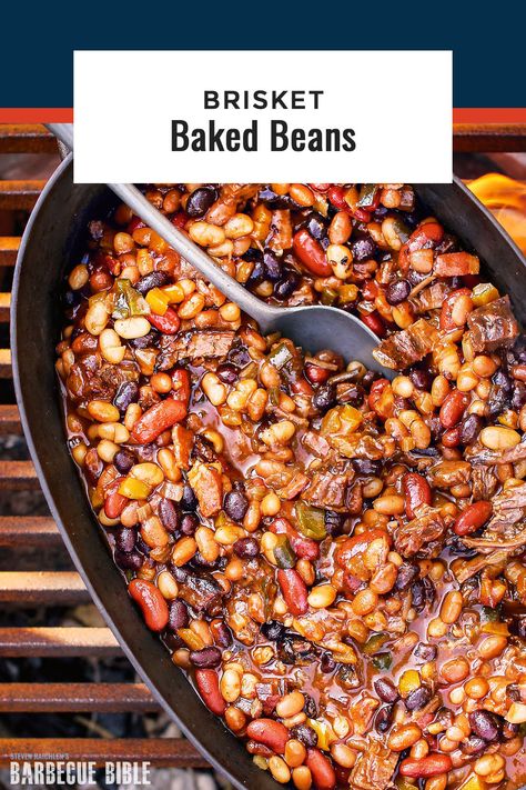 Meaty Baked Beans, Leftover Burnt Ends, Beef Brisket Sides Dishes, Brisket Beans, Leftover Baked Beans, Brisket Baked Beans, Recteq Recipes, Sides For Brisket, Smoked Veggies