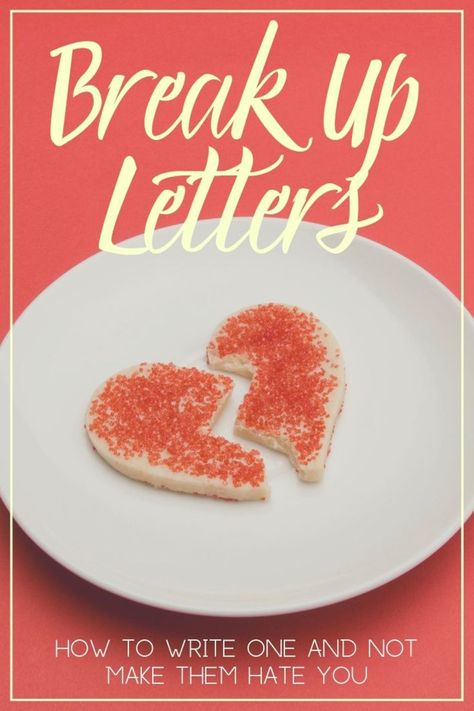 How to Write a Break Up Letter Without Making Them Hate You. Break-ups are hard, and so is finding the right words to explain why you're breaking up. Need to learn how to right a break-up letter, or looking for a sample break up letter? You've come to the right place. Breakup Ideas, Break Up Letters, Letter For Him, Break Ups, Breaking Up With Someone, Say What You Mean, Break Up, Breaking Up, Letter Sample