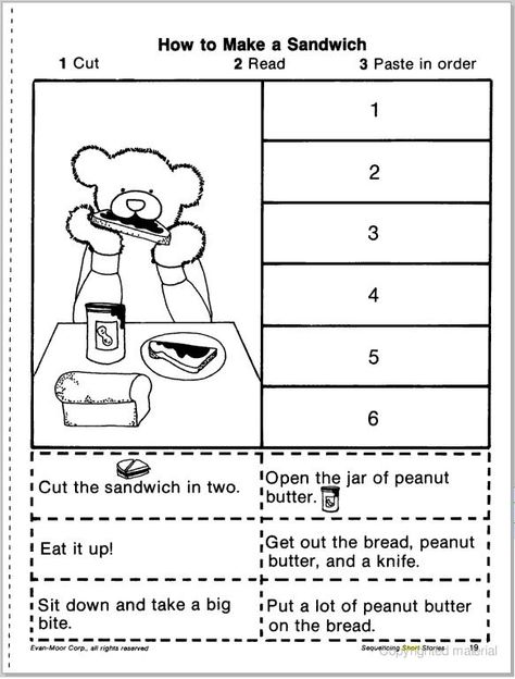 Story Sequencing Worksheets, Sequence Writing, Sequencing Worksheets, Reading Comprehension Kindergarten, Procedural Writing, 1st Grade Writing, Cut And Paste Worksheets, Story Sequencing, Have Fun Teaching