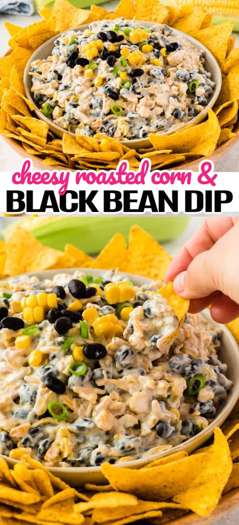 Creamy Corn And Black Bean Dip, Black Bean Cheese Dip, Dips With Black Beans, Black Bean Corn Cream Cheese Dip, Corn And Black Bean Dip Cold, Dip With Corn And Black Beans, Black Bean Cream Cheese Dip, Black Bean Appetizer Recipes, Black Bean Dip Easy