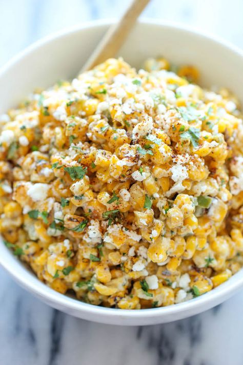 Mexican Corn Dip - The traditional Mexican street corn is turned into the best dip ever. It's so good, you won't even need the chips here! Best Dip Ever, Mexican Corn Dip, Best Dip, Mexikansk Mat, Mexican Corn, Corn Dip, Mexican Street Corn, Street Corn, Mexican Street