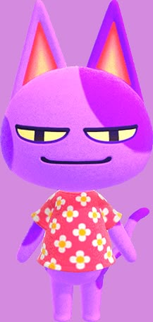 Bob Animal Crossing, Animal Crossing Kidcore, Animal Crossing Cats, Rainbow Island, Lazy Animals, Acnh Villagers, Animal Crossing Wiki, Capricorn Birthday, Purple Animals