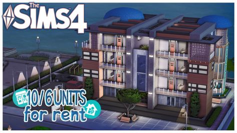 San Sequoia apartments (10 or 6 units) Sims 4 San Sequoia, Lots Sims 4 Cc, San Myshuno, Bright Apartment, Community Building, Sims 4 Build, Apartments For Rent, Laundry Room, Beautiful Views