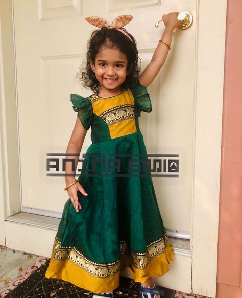 My cute little client in narayanpet long frock. To order pls whatsapp to 7095020018 Narayanpet Mom And Daughter, Narayanpet Frocks For Kids, Narayanapet Pattu Long Frock, Narayanpet Dresses For Kids, Narayanpet Long Frocks For Kids, Narayanpet Dresses, Narayanpet Dress, Frock Stitching, Narayanpet Long Frocks