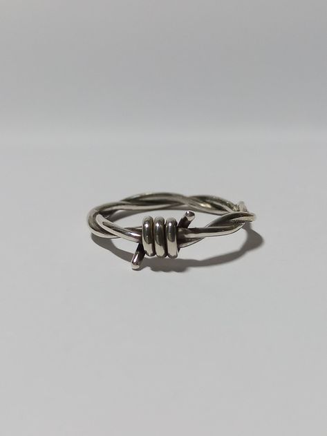 Barbed Wire Ring Goth Ring Punk Ring Edgy Ring Silver - Etsy Barbed Wire Ring, Minimalistic Ring, Edgy Rings, Goth Ring, Wire Ring, Punk Jewelry, Barbed Wire, Wire Rings, Goth Punk