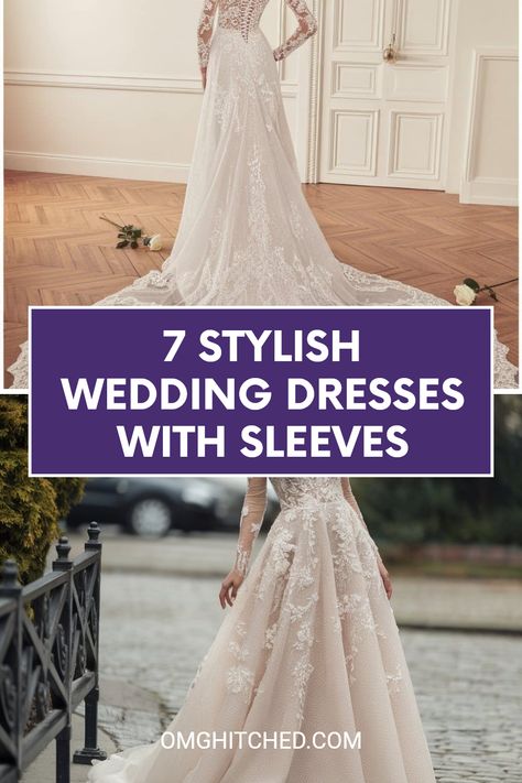 Looking for the perfect wedding dress? Here are 7 stunning designs with trendy sleeves that will make your wedding day magical! From long-sleeved lace dresses to chic off-shoulder styles, these options are ideal for any bride. Dreaming of walking down the aisle in a gorgeous gown? You'll find dresses that add elegance and charm to your day, no matter what style you're after! Don’t miss out on these must-see gowns. Save this pin and for more amazing wedding ideas, follow us! Square Neck Line Wedding Dress Long Sleeve, Fall Wedding Dress Sleeves, Amazing Wedding Ideas, Popular Wedding Dresses, Bridal Gowns Vintage, Stylish Wedding Dresses, Wedding Dresses With Sleeves, Amazing Weddings, Princess Ball Gowns