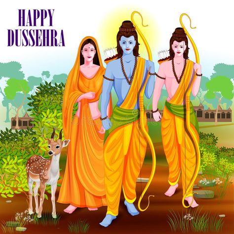 Happy Dussehra background showing festival of India stock illustration Happy Dasara Images Hd, Dussehra Background, India Illustration, Happy Dussehra Wallpapers, Dussehra Wallpapers, Maharaj Wallpapers, Dussehra Celebration, Navratri Puja, Happy Dusshera