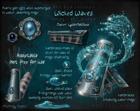 Magic Artifacts Concept Art, Magical Objects, Fantasy Items, Create Your Own Adventure, Dungeon Master's Guide, Elemental Powers, Super Powers Art, Magical Accessories, Magical Powers