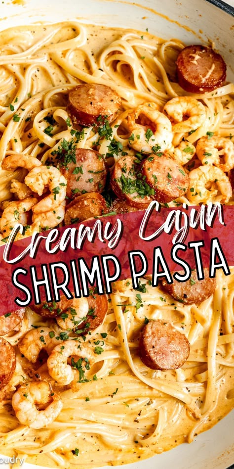 Alfredo Sauce Healthy, Cajun Pasta Recipes, Creamy Cajun Shrimp, Seafood Boils, Creamy Cajun Shrimp Pasta, Creamy Alfredo Sauce, Creamy Shrimp Pasta, Cajun Shrimp Pasta, Creamy Shrimp