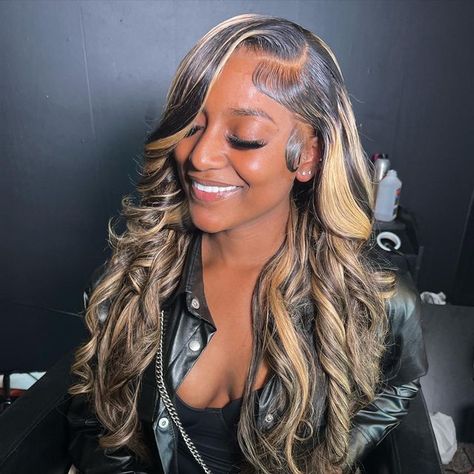 Jaiana 🦋 on Instagram: "Frontal Wig Install 😍 Link In Bio 🫶🏾 IG📸:@Stylesby.jaai FB💙:Jaiana Boyd • • • #hd #hdlacefrontals #hdlace #charlottenc #charlottestylists #charlottesalons #charlottestylist #charlottestyle #clthair #clthairstylist #charlottestylist #charlottestylist #clthairstylist #clthair #hdlacewig #hdlacewig #hdclosure #hdlacefrontals #transparentlace #transparent #transparent #transportation #charlottehairstylists #charlotte #atlhairstylist #atlbraids #atl #charlottenc #charlot Blonde Balayage Highlights, Balayage Color, Honey Hair, Wig Human Hair, Wigs Human Hair, Body Wave Wig, Body Wave Hair, Peruvian Hair, Lace Hair