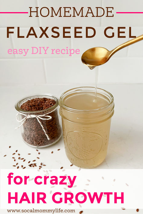 Making a DIY natural hair growth mask is so easy & effective! You'll love how thicker and longer your hair will look with regular use!   flaxseed hair mask | flaxseed hair growth | flaxseed hair mask DIY | flaxseed hair gel recipe | flaxseed hair growth mask Flax Seed Gel For Hair Growth, How To Use Flaxseed Gel For Hair Growth, Diy Flaxseed Gel For Hair Growth, How To Make Flaxseed Hair Gel, Flax Seed Hair Mask, Flaxseed For Hair Growth, Flaxseed Hair Mask, Flaxseed Gel For Hair Growth, Flaxseed For Hair