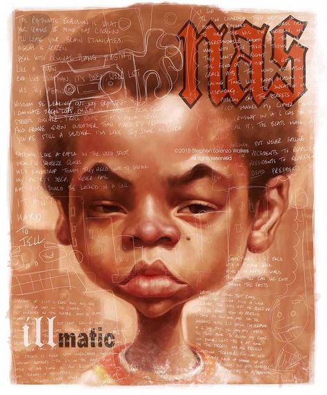 NAS, Illmatic, by Stephen Lorenzo Walkes by lorenzowalkes on DeviantArt | Hip hop illustration, Music illustration, Hip hop artwork Nas Hip Hop, Hip Hop Illustration, Nas Illmatic, History Of Hip Hop, Hip Hop Artwork, Rapper Art, Creation Art, Music Illustration, Real Hip Hop