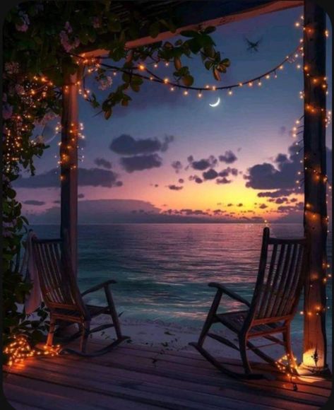 Summer Madness, Romantic Nature, Dream Beach Houses, Romantic Beach, Paradise Found, Beautiful Night, Dream Beach, Night View, Sunset Beach