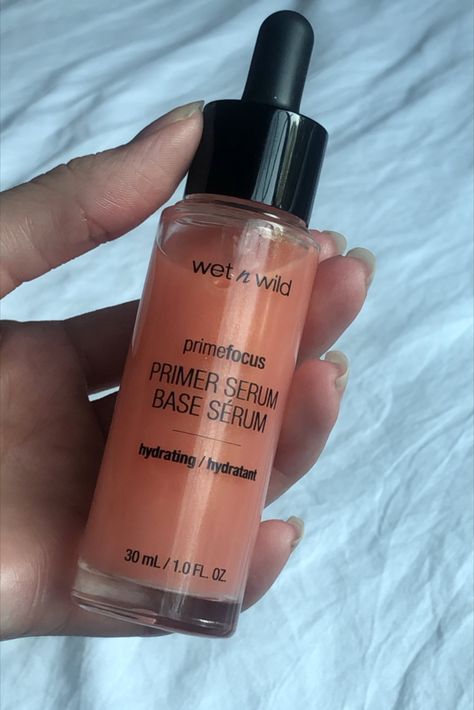 My favorite serum to apply before my makeup! It's so affordable and smells amazing. It's super gently on my skin and ensures a smooth base before I get ready! Wet N Wild Primer, Skin Prep Before Makeup, Primer Serum, Dry Skin Makeup, Serum For Face, Hydrating Primer, Wet And Wild, Skin Prep, Makeup Primer