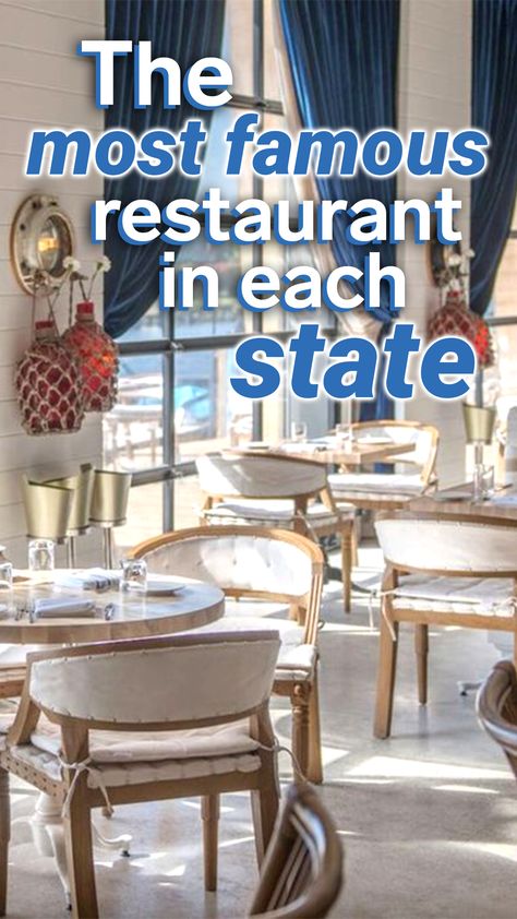 The most famous restaurant in every state Food Restaurant Near Me, Kansas City Bars, Crazy Burger, Mystic Pizza, Famous Restaurants, Mr Chow, Lobster Shack, When Harry Met Sally, Real Estate Logo Design