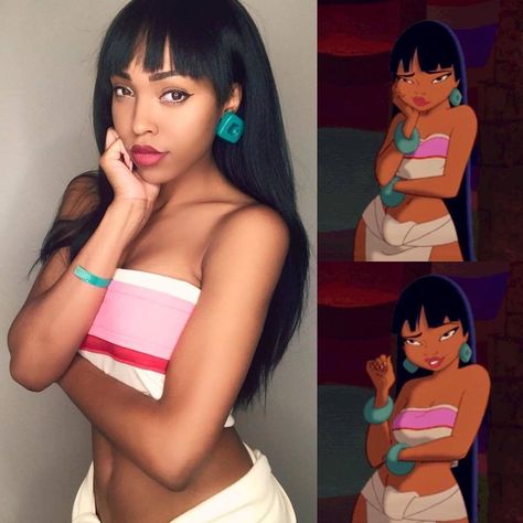 Chel cosplay by @cutiepiesensei #chel #cosplay #chelcosplay #eldorado #roadtoeldorado #sidebyside #cosplayvscharacter #comparison #makeup#geekgirl #sidebyside #cosplaygirl #cosplayer #cutecosplay #followme #cosplaycostume Chel Cosplay, Calypso Pirates, Cynthia Rugrats, Manga Illustrations, Velma Scooby Doo, Dexter’s Laboratory, The Wild Thornberrys, Blue Ivy Carter, Black Cosplay