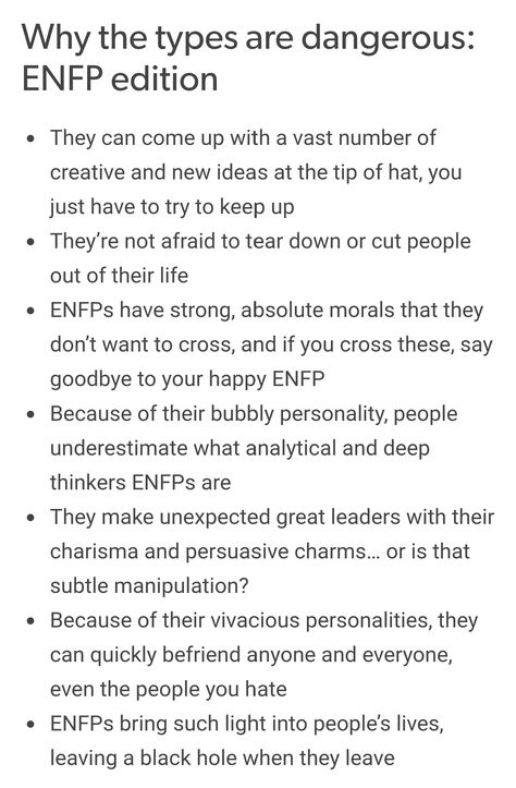 Because I'm bubbly, people underestimate me being a deep thinker... I don't agree with the 2nd bullet point. I'm not that way Bubbly Personality Quotes, Enfp Personality Funny, Unhealthy Enfp, Enfp Funny, Enfp And Infj, Deep Thinker, Bubbly Personality, Enfp Personality, Enfp T