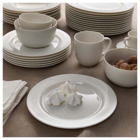 IKEA OFANTLIGT White Plate Ikea Website, Dinner Bowls, Deep Plate, Ikea Family, Side Plates, Plates And Bowls, Mug Cup, Lalique, Modern Classic