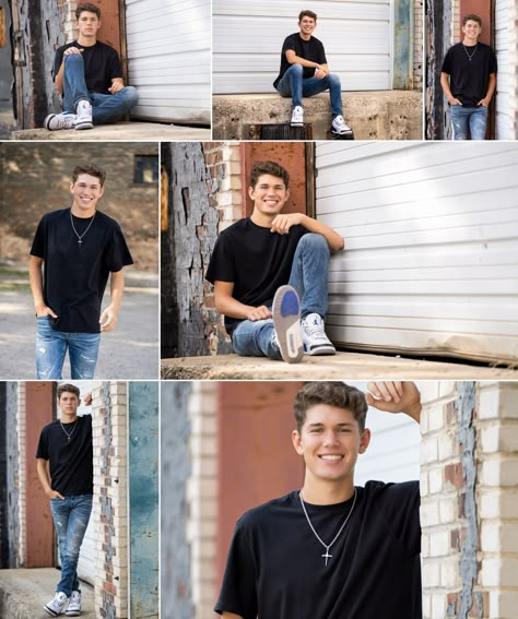 High School Boy Senior Picture Ideas, Boys Senior Picture Ideas Outdoors, Boy Senior Pictures Poses Outdoor, Male Senior Photography, Guys Poses, Track Senior Pictures, Jcpenney Portraits, Senior Portraits Male, Senior Photos Boys